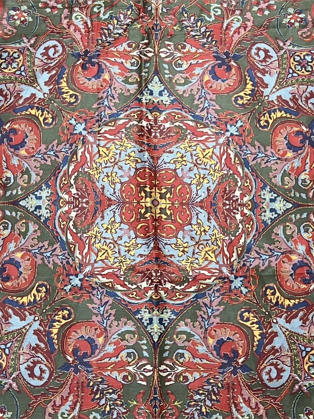 Ralph Lauren GALAHAD Fabric 72" x 102" Sateen Sheeting Medallion Old World 2 Yds